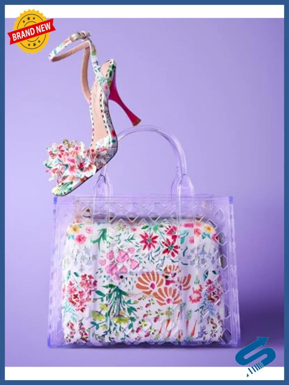 Clear Multi Satchel with Removable Crossbody Strap and Pouch